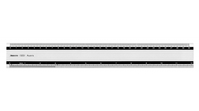 Aristo AR-15031 Liniaal 30cm Aluminium Met Rubber Inleg