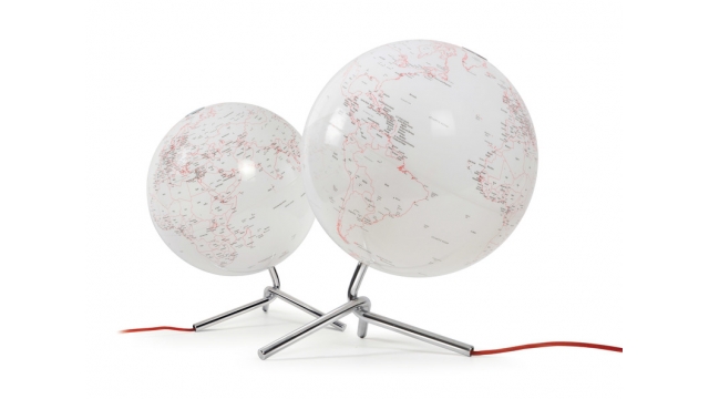 Atmosphere NR-0331NONO-GB Globe Nodo 30cm Diameter Met Verlichting Wit / Rood