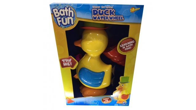 Bath Fun Bad-Speeltje Eend met Waterrad