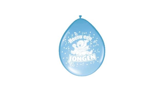 Ballon Hoera een Jongen 30cm 8 stuks