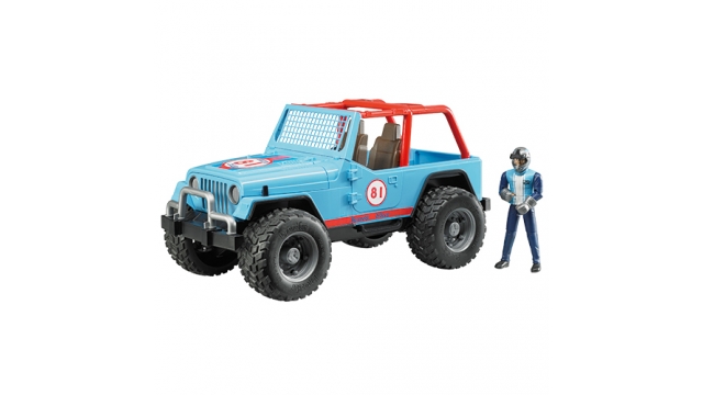 Bruder Jeep Cross Country Racer Blauw met Rijder