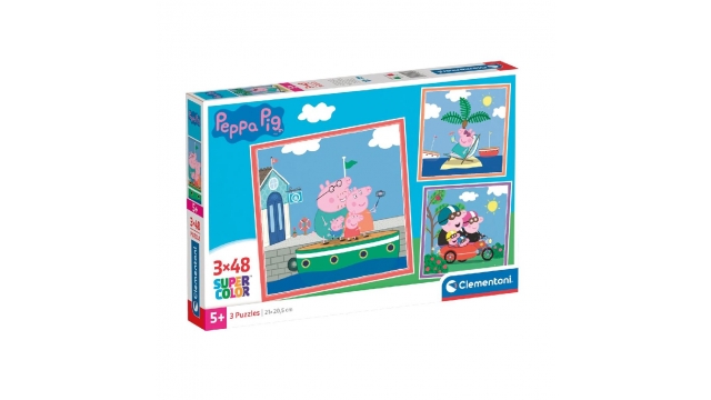 Clementoni 3in1 Puzzel Peppa Pig 3x48 Stukjes