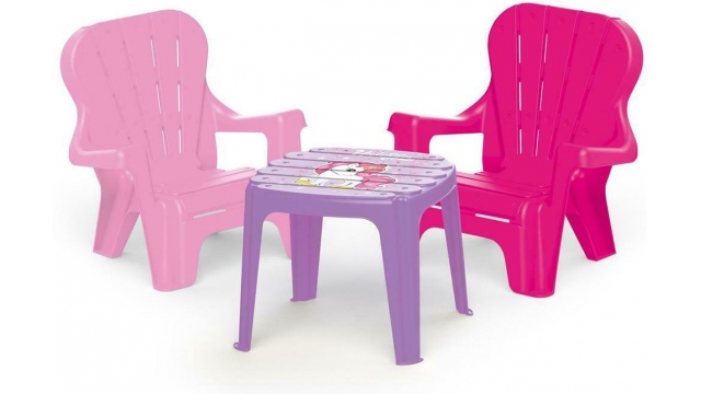 Dolu Unicorn Roze Tafel met Stoeltjes