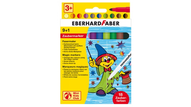 Eberhard Faber EF-551010 Viltstift Magic Marker 9 Kleuren En 1 Tovermarker