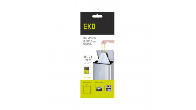 EKO Afvalzak Type D 18-21 Liter Rol met 20 Afvalzakken