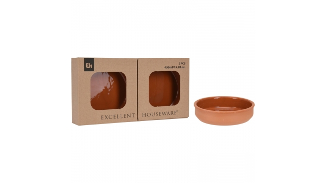 Excellent Houseware Terracotta Tapasschalen 2 Stuks