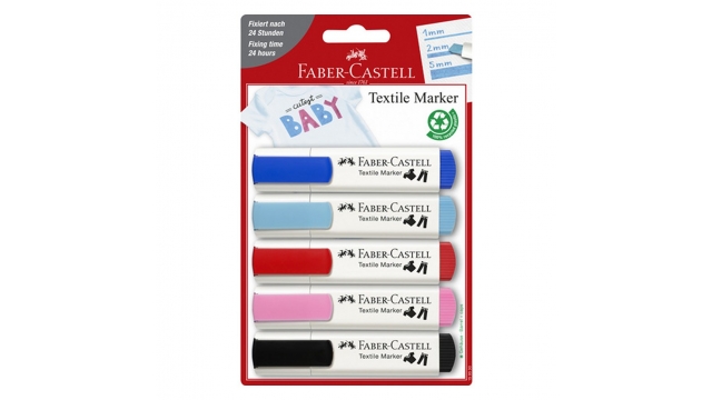 Faber Castell FC-159530 Textielmarkers Baby 5 Stuks