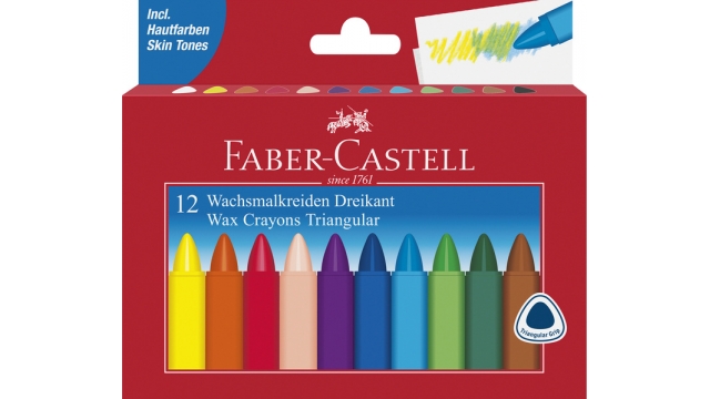 Faber Castell FC-120010 Waskrijt Driehoek 12 Stuks