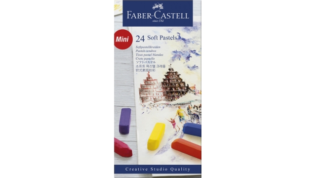 Faber Castell FC-128224 Pastelkrijt Halve Lengte Etui à 24 Stuks