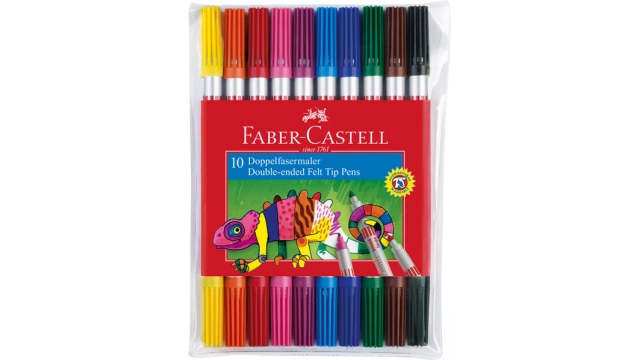 Faber Castell FC-151110 Viltstiften Duo Etui Met 10 Stuks