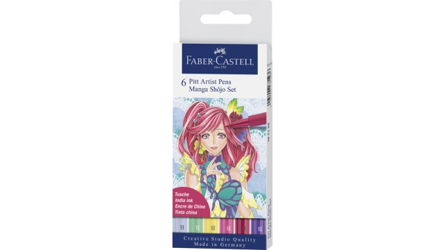 Faber Castell FC-167155 Tekenstift Faber-Castell Pitt Artist Pen Manga 6-delig Etui Shôjo