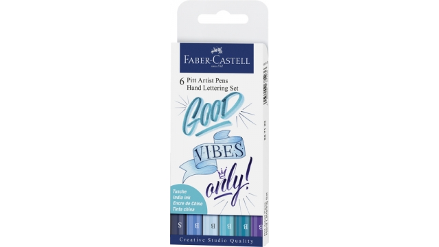 Faber Castell FC-267123 Tekenstift Faber-Castell Pitt Artist Pen Letteringset 6x