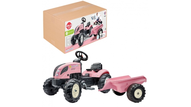 Falk Tractor Country Farmer Set Pink 2+