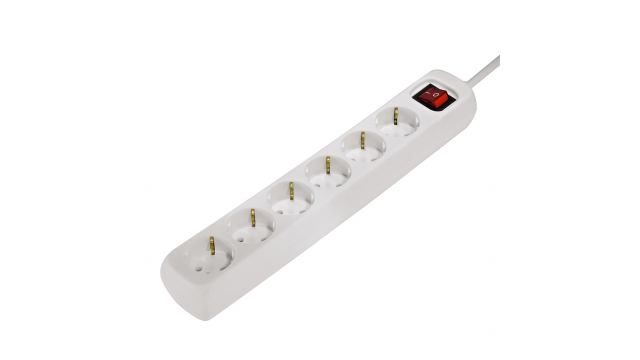 Hama Distribution Panel 6 Sockets With Switch Child-proof 3 M White