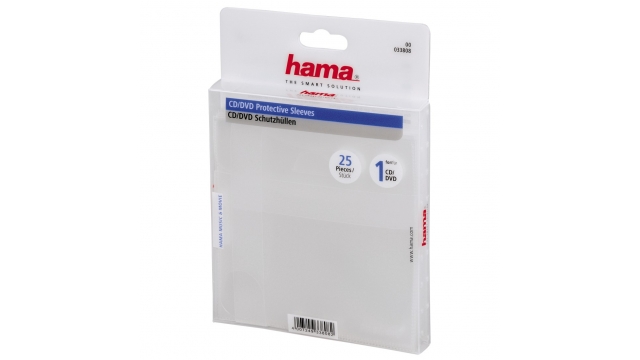 Hama CD/DVD Paper Sleeves 25-pack Transparant