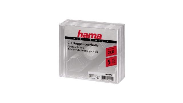 Hama CD Dubbel Box Transpirant 5 Pak