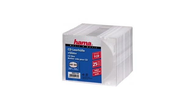 Hama CD Slim Box Transparant 25Pak