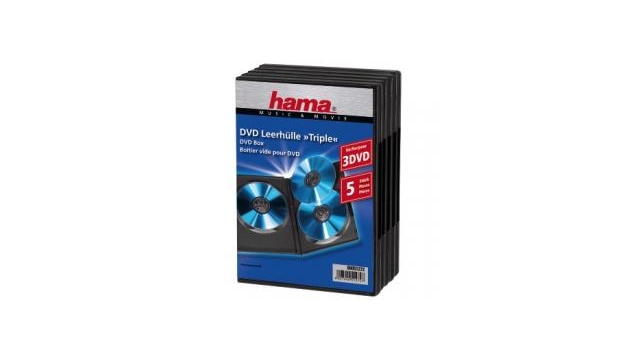 Hama DVD 3 Box 5 Pak Zwart