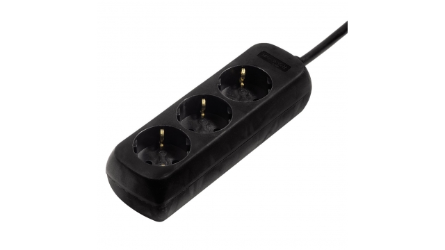 Hama 3-Way Power Strip With Child Safety Feature 3 M Black