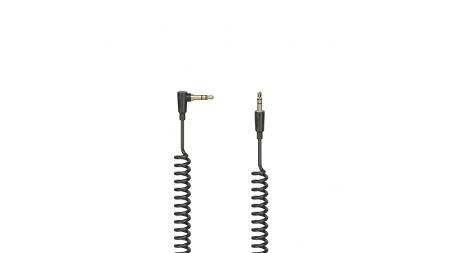 Hama Spiraalkabel Flexi-Slim 3,5-mm-jack-st. 90°- Stekker Stereo 1,5 M