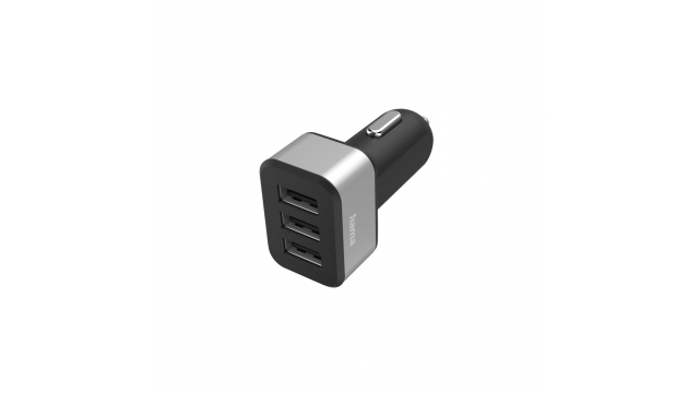 Hama 3-voudige USB-oplader Sigarettenaanst. Oplaadadapter Voor Auto 12V / 24V