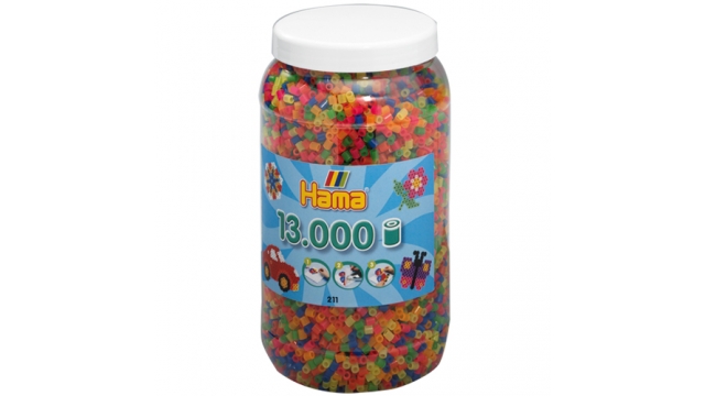Hama Strijkkralen Ton Met 13000 Stuks Neon