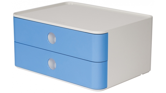 HAN HA-1120-84 Smart-box Allison Met 2 Lades Hemels Blauw, Stapelbaar