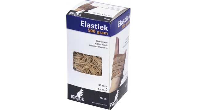 Kangaro K-5006-500 Elastiek Nr. 16 60x1,5mm 500gr Naturel