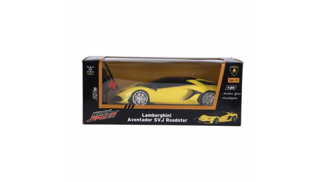RC Lamborghini Aventador SVJ Roadster 1:24 + Licht Geel