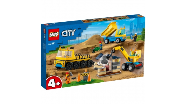 Lego City 60391 Kiepwagen Bouwtruck en Sloopkraan