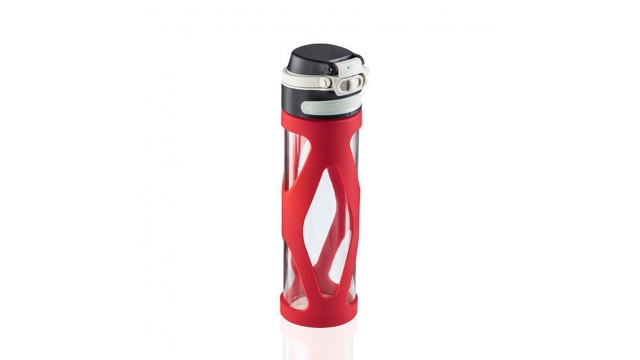 Leifheit 3256 Flip Glazen Drinkfles 600 ml Rood