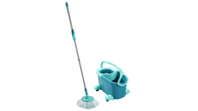 Leifheit 52102 Clean Twist Disc Mop Compleet Systeem met Wieltjes Blauw