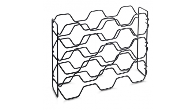 Metaltex Wijnrek Hexagon voor 15 Flessen 43x12x34 Zwart