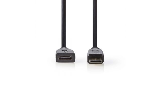 Nedis CVGP34590BK02 High Speed Hdmi™-kabel Met Ethernet Hdmi™-mini-connector - Hdmi™ Female 0,2 M Zwart