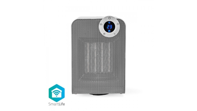 Nedis WIFIFNH20CWT Slimme Ventilatorverwarming Met Wi-fi Compact Thermostaat Oscillatie 1800 W Wit