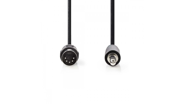 Nedis CAGP20100BK10 Din-audiokabel Din 5-pins Male - 3,5 Mm Male 1,0 M Zwart