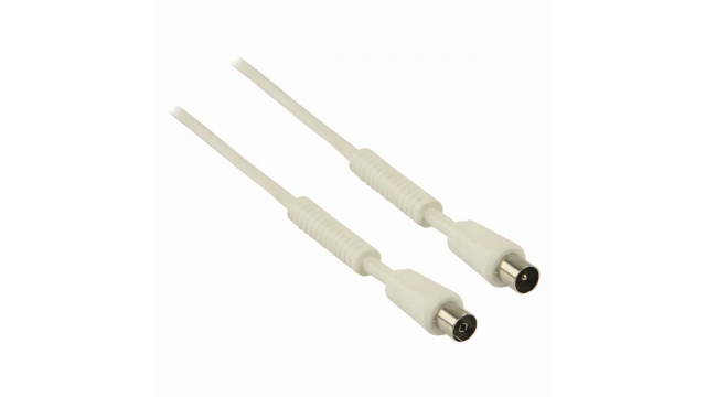 Nedis CSGB40010WT20 Coaxkabel 100 Db Iec (coax) Male - Iec (coax) Female 2,0 M Wit