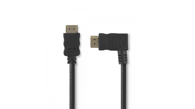 Nedis CVGB34260BK15 High Speed Hdmi™-kabel Met Ethernet Hdmi™-connector - Hdmi™-connector Rechts Haaks 1,5 M Zwart