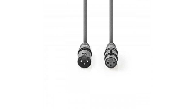 Nedis COTG15010GY100 Gebalanceerde Xlr-audiokabel Xlr 3-pins Male - Xlr 3-pins Female 10 M Grijs