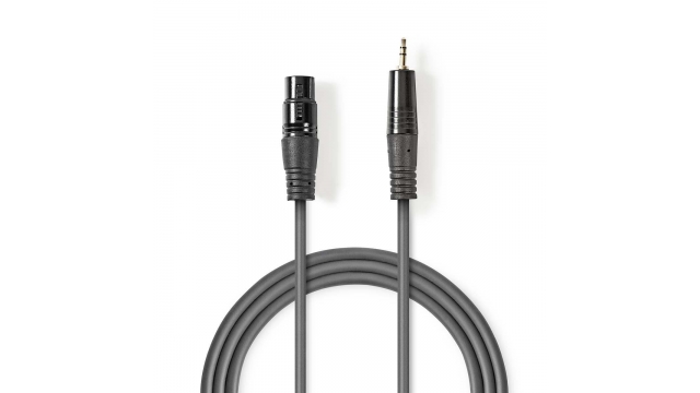 Nedis COTH15320GY10 Gebalanceerde Xlr-audiokabel Xlr 3-pins Female - 3,5 Mm Male 1,0 M Grijs