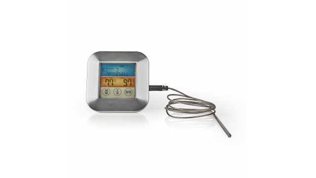 Nedis KATH106SI Vleesthermometer 0 - 250 °c Kleurendisplay Timer