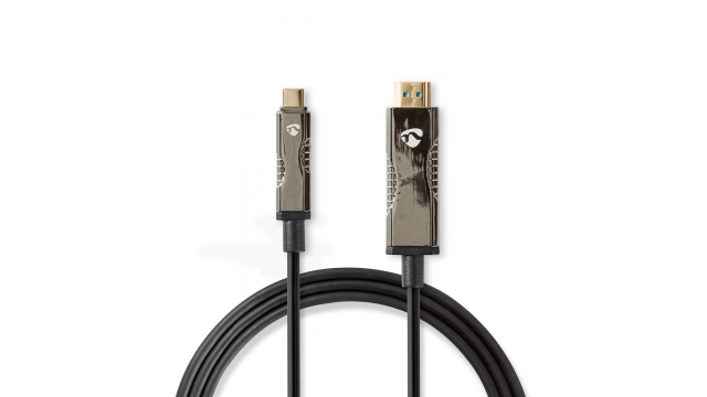 Nedis CCBG6410BK100 Usb Type-c™ Naar Hdmi™-kabel Aoc Type-c™ Male - Hdmi™-connector 10,0 M Zwart