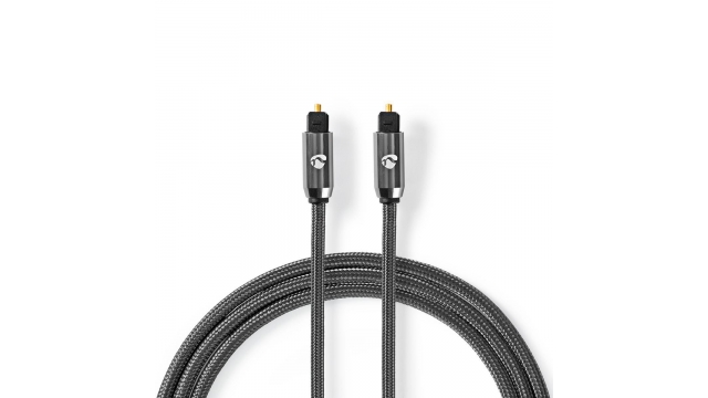 Nedis CATB25000GY10 Digitale Audiokabel Toslink Male - Toslink Male Gun Metal Grey Gevlochten Kabel