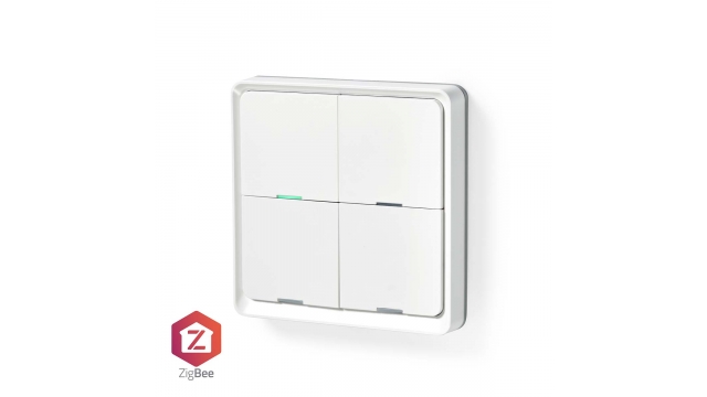 Nedis ZBWS40WT Smartlife Wandschakelaar Zigbee 3.0 Muurmontage Android™ / Ios Kunststof Wit