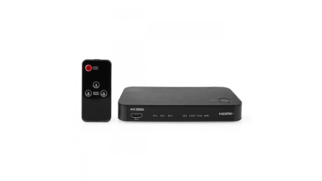 Nedis ACON3455AT Digitale Audioconverter 2-wegs Input: Dc Power / 3x Hdmi™ Input Output: 1x 3,5 Mm / 1x Toslink / 2x Hdmi™ Output Earc Automatisch / Drukknop Antraciet