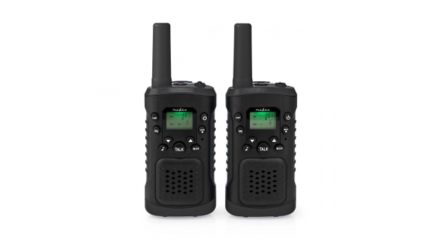 Nedis WLTK0610BK Walkie Talkie Set 2 Handsets Tot 6 Km Frequentiekanalen: 8 Ptt / Vox Tot 3 Uur Koptelefoonoutput 2 Headsets Zwart