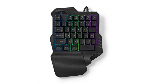 Nedis GKBDS110BK Bedraad Gaming Toetsenbord Usb Type-a Membrane Toetsen Rgb Enkelhandig Universeel Lengte Stroomkabel: 1.60 M Gaming