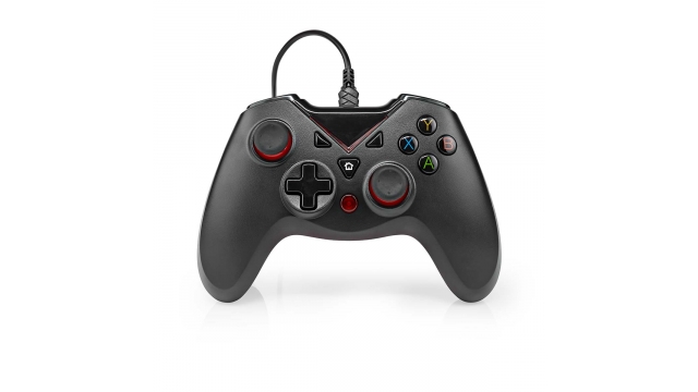 Nedis GGPD110BK Gamepad Usb Type-a Usb Gevoed Pc Aantal Knoppen: 12 Kabellengte: 1.60 M Zwart