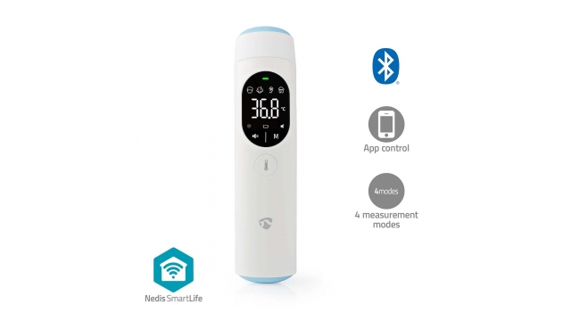 Nedis BTHTIR10WT Smartlife Infrarood Thermometer Led-scherm Oor / Voorhoofd Wit