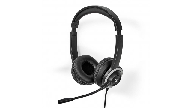 Nedis CHSTU310BK Pc-headset On-ear Stereo Usb Type-a / Usb Type-c™ Inklapbare Microfoon Zwart